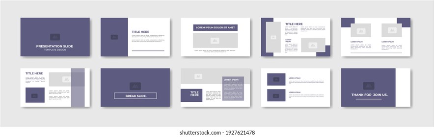 Modern Presentation Slide Minimal Design Template Vector Illustration