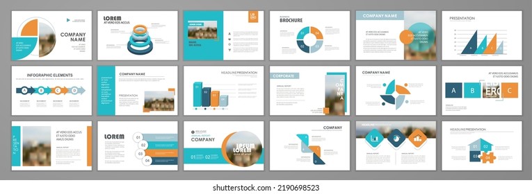 Modern Presentation Slide Templates Infographic Elements Stock Vector ...