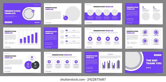 Modern presentation slide templates. Infographic elements template set for web, print, annual report brochure, business flyer leaflet marketing and advertising template. Vector Illustration.