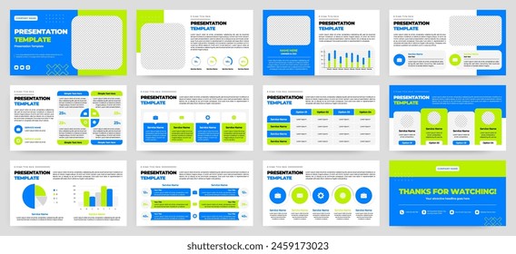 Modern presentation slide templates. Infographic elements template set for web, print, annual report brochure, business flyer leaflet marketing and advertising template. Vector Illustration.