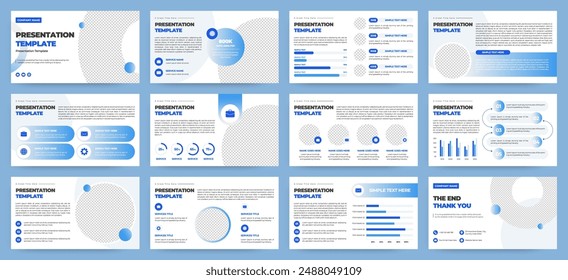 Modern presentation slide templates. Infographic elements template set for web, print, annual report brochure, business flyer leaflet marketing and advertising template. Vector Illustration.