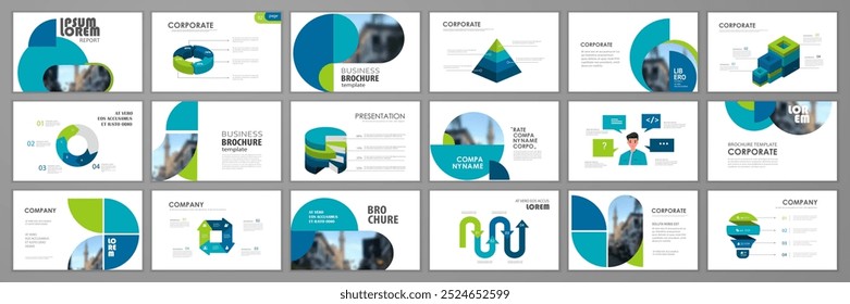 Modern presentation slide templates. Infographic elements template  set for web, print, annual report brochure, business flyer leaflet marketing and advertising template. Vector Illustration