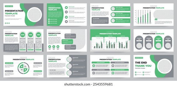 Modern presentation slide templates. Infographic elements template set for web, print, annual report brochure, business flyer leaflet marketing and advertising template. Vector Illustration.