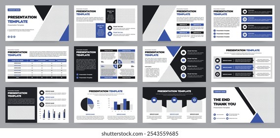 Modern presentation slide templates. Infographic elements template set for web, print, annual report brochure, business flyer leaflet marketing and advertising template. Vector Illustration.
