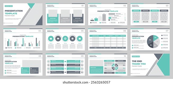 Modern presentation slide templates. Infographic elements template set for web, print, annual report brochure, business flyer leaflet marketing and advertising template. Vector Illustration.