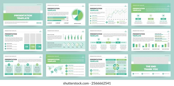 Modern presentation slide templates. Infographic elements template set for web, print, annual report brochure, business flyer leaflet marketing and advertising template. Vector Illustration.