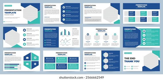 Modern presentation slide templates. Infographic elements template set for web, print, annual report brochure, business flyer leaflet marketing and advertising template. Vector Illustration.