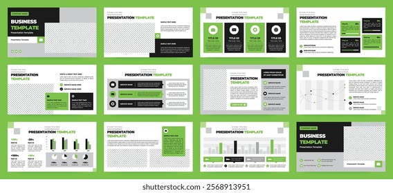 Modern presentation slide templates. Infographic elements template set for web, print, annual report brochure, business flyer leaflet marketing and advertising template. Vector Illustration.