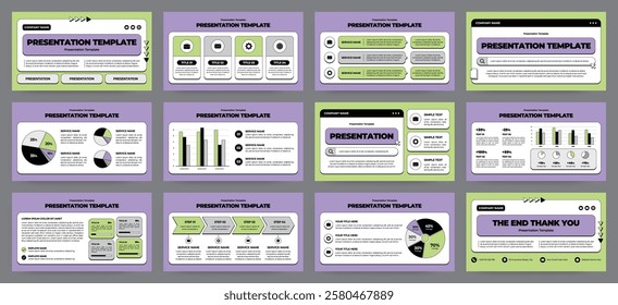 Modern presentation slide templates. Infographic elements template set for web, print, annual report brochure, business flyer leaflet marketing and advertising template. Vector Illustration.