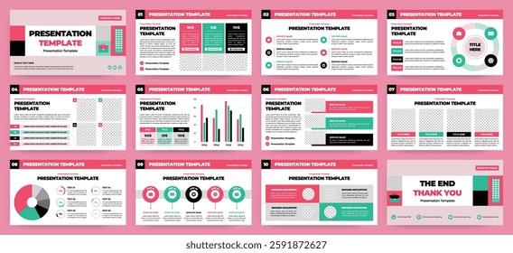 Modern presentation slide templates. Infographic elements template set for web, print, annual report brochure, business flyer leaflet marketing and advertising template. Vector Illustration