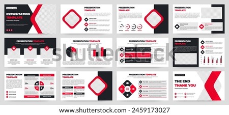 Modern presentation slide templates. Infographic elements template set for web, print, annual report brochure, business flyer leaflet marketing and advertising template. Vector Illustration.