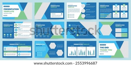 Modern presentation slide templates. Infographic elements template set for web, print, annual report brochure, business flyer leaflet marketing and advertising template. Vector Illustration.