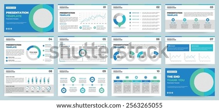 Modern presentation slide templates. Infographic elements template set for web, print, annual report brochure, business flyer leaflet marketing and advertising template. Vector Illustration.