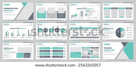 Modern presentation slide templates. Infographic elements template set for web, print, annual report brochure, business flyer leaflet marketing and advertising template. Vector Illustration.