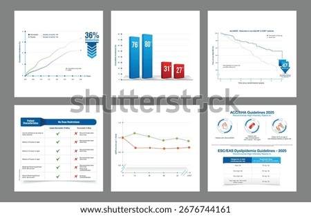 Modern presentation slide templates. Infographic elements template set for web, print, annual report brochure, business flyer, leaflet marketing and advertising template. Vector Illustration.
