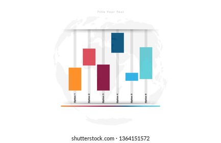 Modern presentation template chart, graph for use in business plan on white background. vector design infographic elements style.