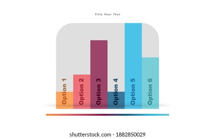 Modern presentation template chart, graph for use in business plan on white background. System data analysis.