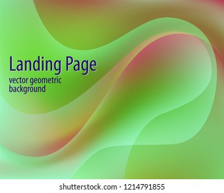 Modern presentation template for landing page design. Modern gradient background. Vector creative background. Abstract background. Vector landing page background.