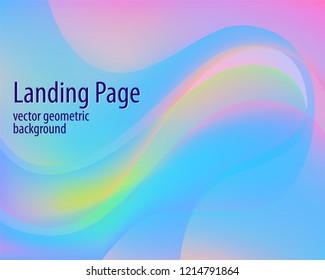 Modern presentation template for landing page design. Modern gradient background. Vector creative background. Abstract background. Vector landing page background.