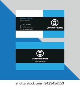 Modern presentation vector business card template. Visiting card for business and personal use. Vector illustration design.