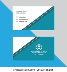 Modern presentation vector business card template. Visiting card for business and personal use. Vector illustration design.