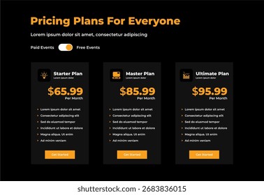 Tabla comparativa de Precio moderno para productos o servicios