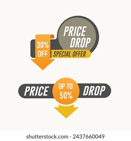 Modern price drop sale special offer banner vector