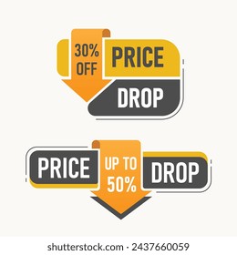 Modern price drop sale special offer banner vector