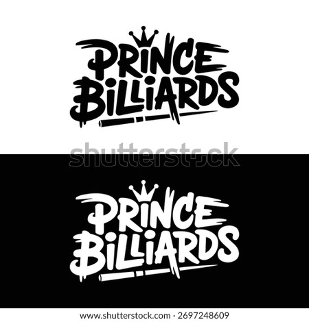 Modern Prince Billiards logo design