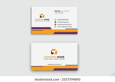 Modern Print business card template.