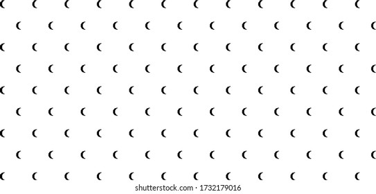 Modern print with moons Vector abstract background Seamless pattern Scandinavian style