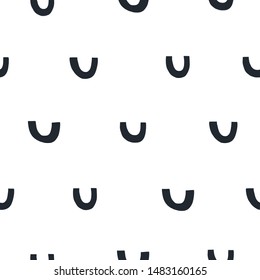 Modern print Vector abstract background Seamless pattern Scandinavian style Black and white colors