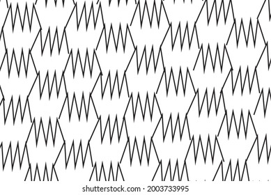Impresión moderna con líneas gráficas en zigzag. Gráficos vectoriales