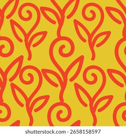 Padrão de impressão de bloqueio de flores silvestres de tecido impresso moderno com texturas de tecido de linho. Flores escuras estilizadas desenhadas à mão boho para elementos de design decorativos em azulejo de fundo repetível.