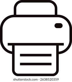 Modern Printer Icon.A printer icon representing printing devices or print functionality in software.