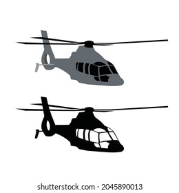 modern private helicopter vector design