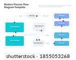 Modern process flow diagram template. Flat infographic, easy to use for your website or presentation.
