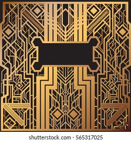 Modern processing of style of an Art Deco. Vector illustration.