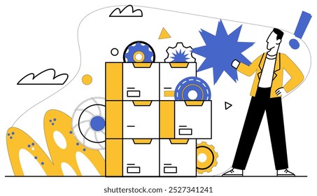 Modern product vector illustration. Creativity is heartbeat successful modern product aspirations Development is roadmap guiding journey to luxury in modern products The presentation modern products