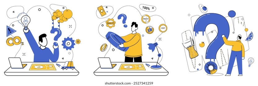 Modern product vector illustration. Modern product ideas blossom in fertile soil creative development Perspectives in innovation unveil new horizons for evolution modern products Creativity