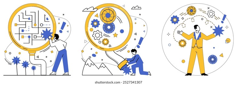 Modern product vector illustration. Modern product ideas blossom in fertile soil creative development Perspectives in innovation unveil new horizons for evolution modern products Creativity