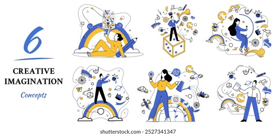 Ilustração vetorial de produto moderna. Profissionalismo é anjo da guarda garantindo qualidade moderna produção de produtos Consumerismo experiências revolução alimentado pelo fogo criativo produtos modernos