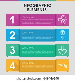 Modern production infographic template. infographic design with production icons includes robot arm, robot. can be used for presentation, diagram, annual report, web design.
