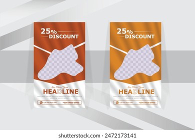 modern products sale discount card design template