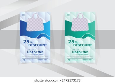 modern products sale discount card design template