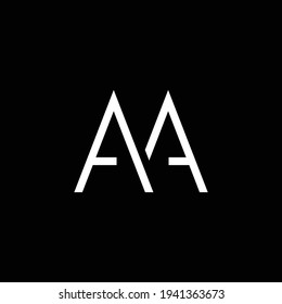 Logo de las iniciales AA modernas y profesionales