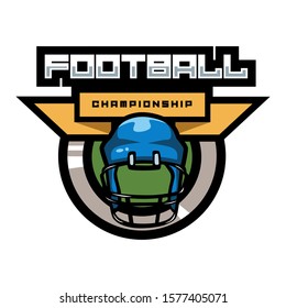 Modern professional american football logo for sport team on a white background