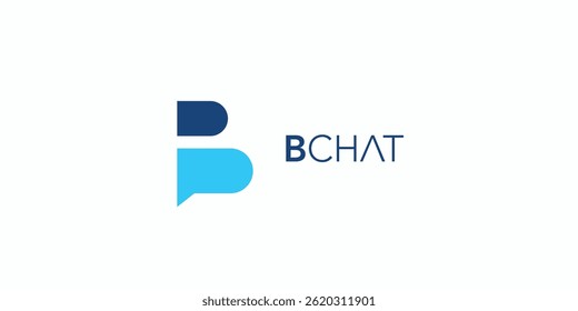 Design moderno e profissional do logotipo do bate-papo B