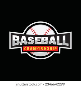 Modern professional Baseball championship emblem for baseball team