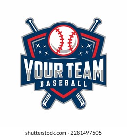 Modern professional baseball template logo design for baseball club